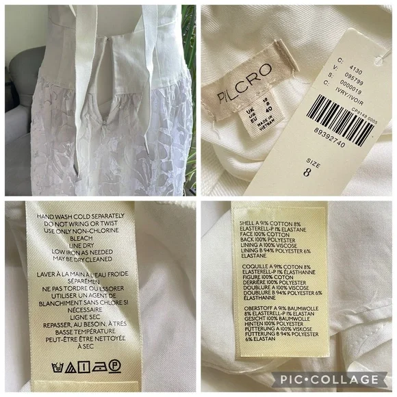 Anthropologie Pilcro Sleeveless Lace Drop Waist Midi Dress Ivory White NWT 8 - Picture 16 of 16